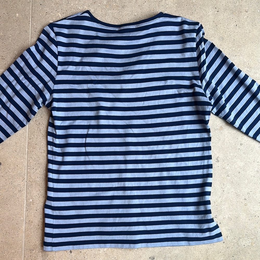 Marimekko Striped V-Neck 3/4 Sleeve Top - Picture 5 of 6
